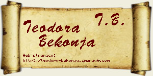 Teodora Bekonja vizit kartica